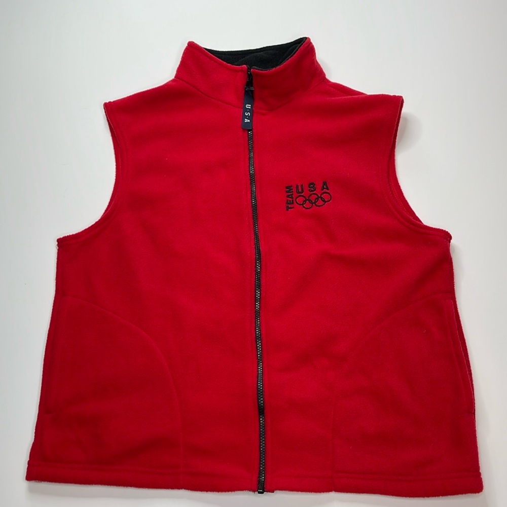 Team USA Red Fleece Vest Size XL